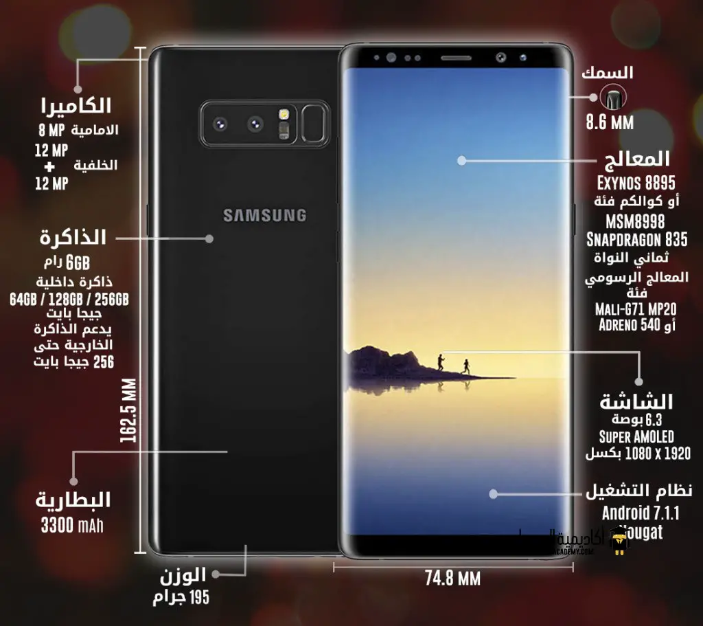 samsung not8 specification